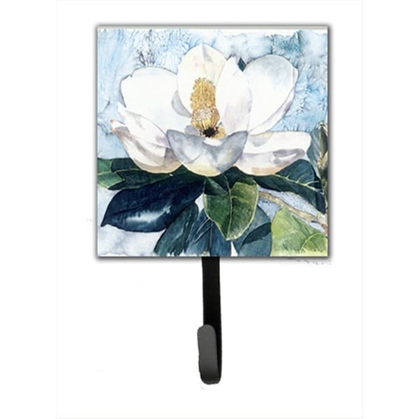 Jensendistributionservices 4.25 W x 7 H in. Flower - Magnolia Leash Holder Or Key Hook MI1711172 - main